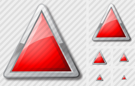 Иконка Треугольник Красная