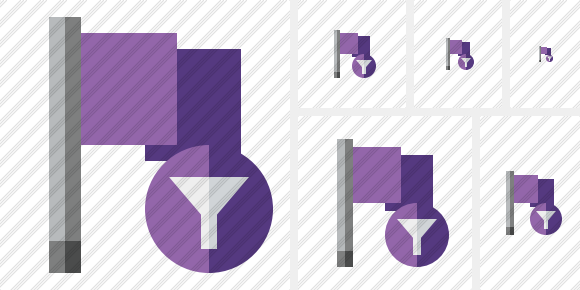 Иконка Фиолетовый флаг Фильтр