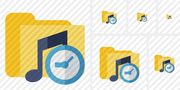 Icône Folder Music Clock