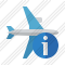 Icone Airplane Horizontal Information