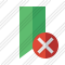 Icone Bookmark Green Cancel