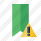 Icone Bookmark Green Warning