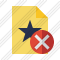 Icone File Star Cancel