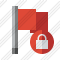 Icone Flag Red Lock