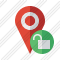 Icône Map Pin Unlock