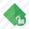 Icone Rhombus Green Unlock