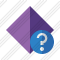 Icone Rhombus Purple Help