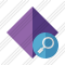 Icone Rhombus Purple Search