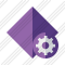 Icône Rhombus Purple Settings