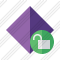 Icone Rhombus Purple Unlock