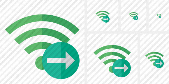 Иконка Wi-Fi Зелёная Следующий