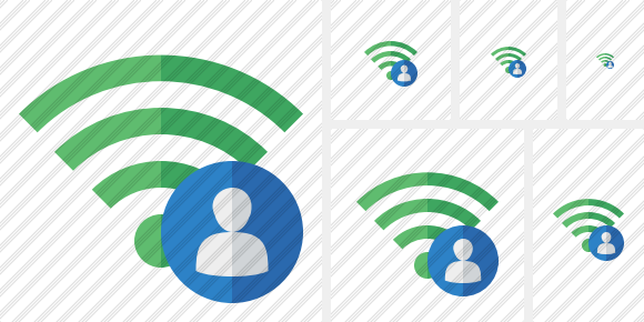 Иконка Wi-Fi Зелёная Пользователь