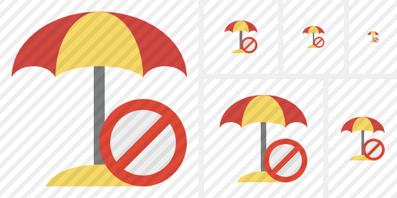 Beach Umbrella Block Symbol