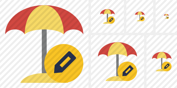 Beach Umbrella Edit Symbol
