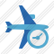 Icone Airplane Horizontal 2 Clock