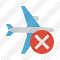 Icone Airplane Horizontal Cancel
