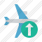 Icone Airplane Horizontal Upload