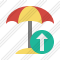 Icône Beach Umbrella Upload