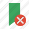 Icone Bookmark Green Cancel