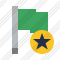Icone Flag Green Star