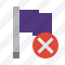 Icone Flag Purple Cancel
