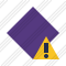 Icône Rhombus Purple Warning