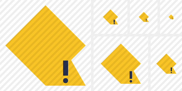 Icono Rhombus Yellow Warning