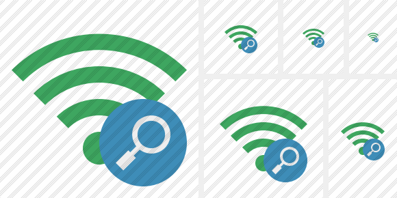 Иконка Wi-Fi Зелёная Искать