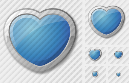 Иконка Сердце Синяя