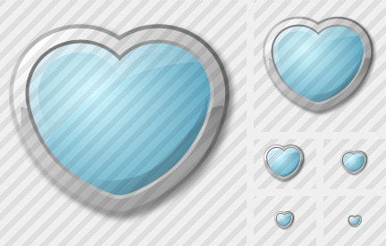 Иконка Сердце Голубая