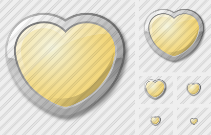 Icône Heart Yellow
