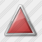 Icône Triangle Red