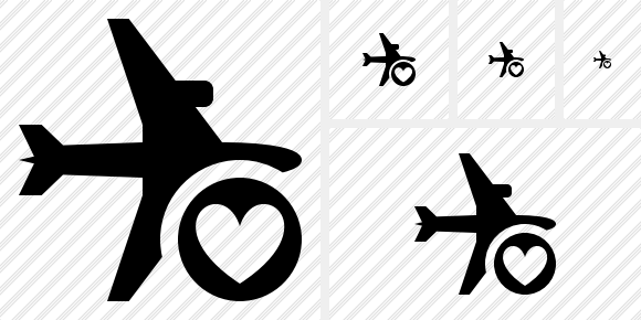 Airplane Horizontal Favorites Symbol