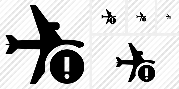 Airplane Horizontal Warning Symbol