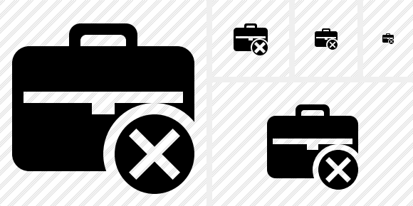 Icono Briefcase Cancel