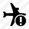 Icône Airplane Horizontal Warning