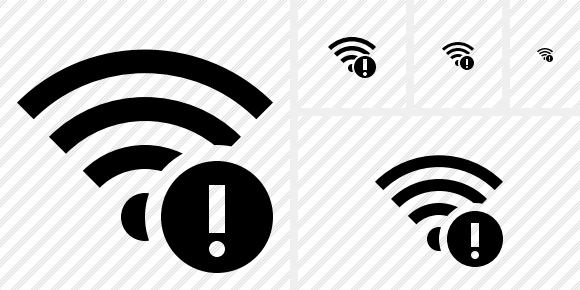 Icono Wi Fi Warning