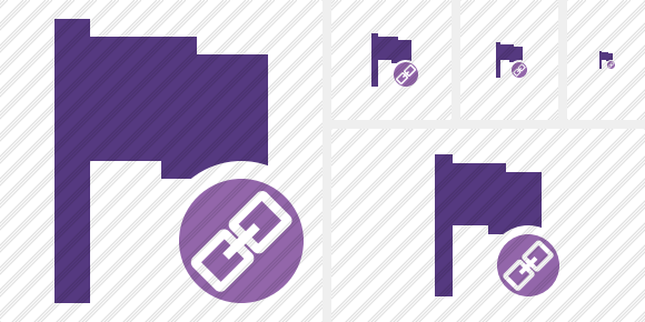 Flag Purple Link Symbol