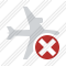 Icône Airplane Horizontal Cancel