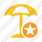 Иконка Пляжный зонт Звезда