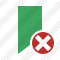 Icône Bookmark Green Cancel