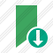 Icône Bookmark Green Download