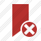 Icone Bookmark Red Cancel