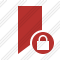 Icone Bookmark Red Lock