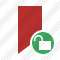 Icone Bookmark Red Unlock