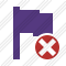 Icone Flag Purple Cancel