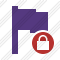 Icône Flag Purple Lock