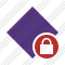 Icône Rhombus Purple Lock
