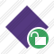 Icône Rhombus Purple Unlock