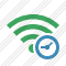 Icône Wi Fi Green Clock